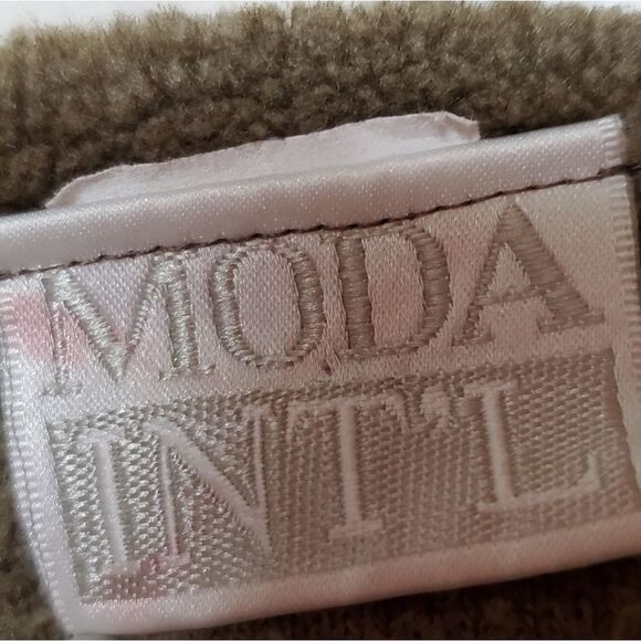 VINTAGE 1990s Moda International Green Terrycloth Oversized Wide Neck Sweater S - Picture 10 of 10